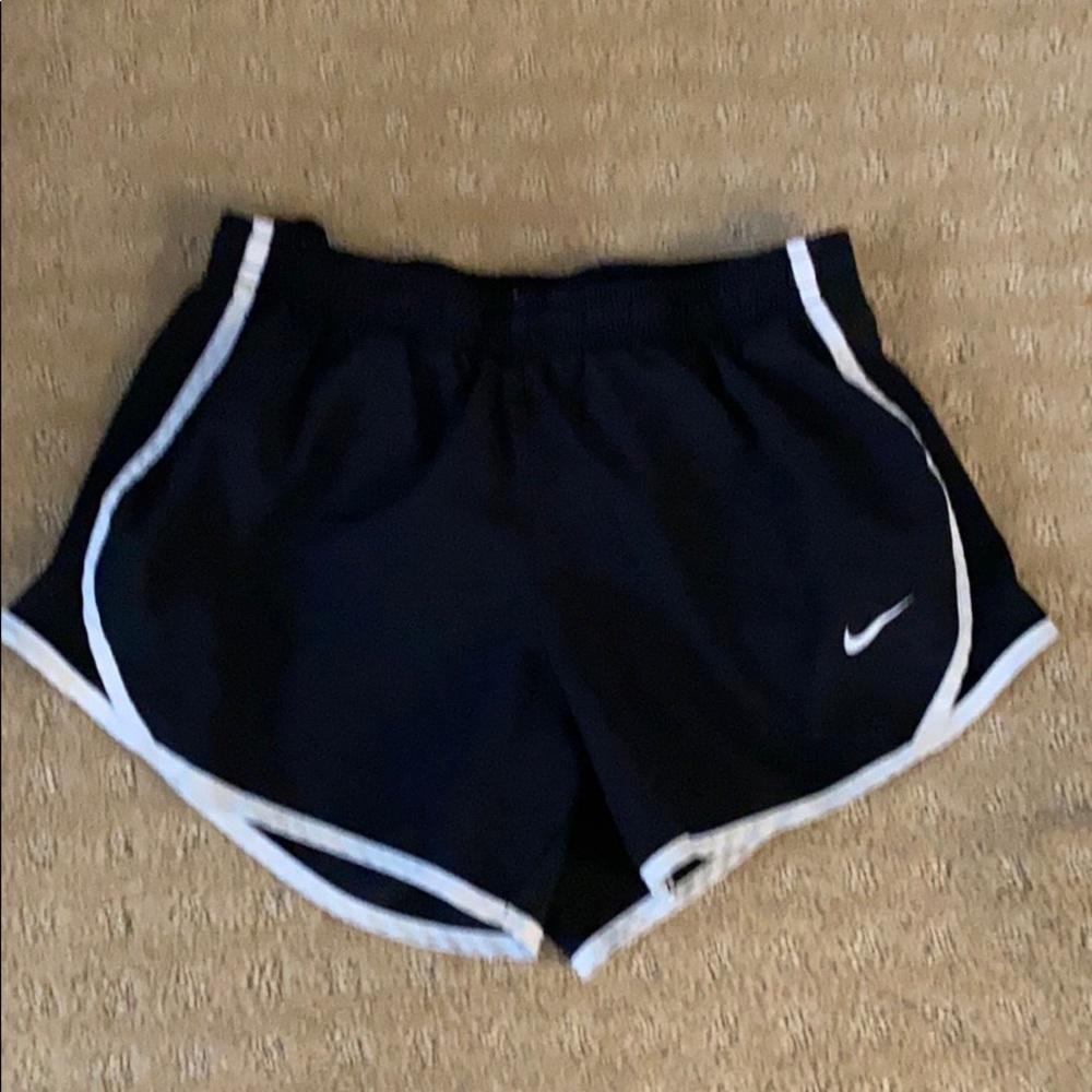 Black and white nike shorts